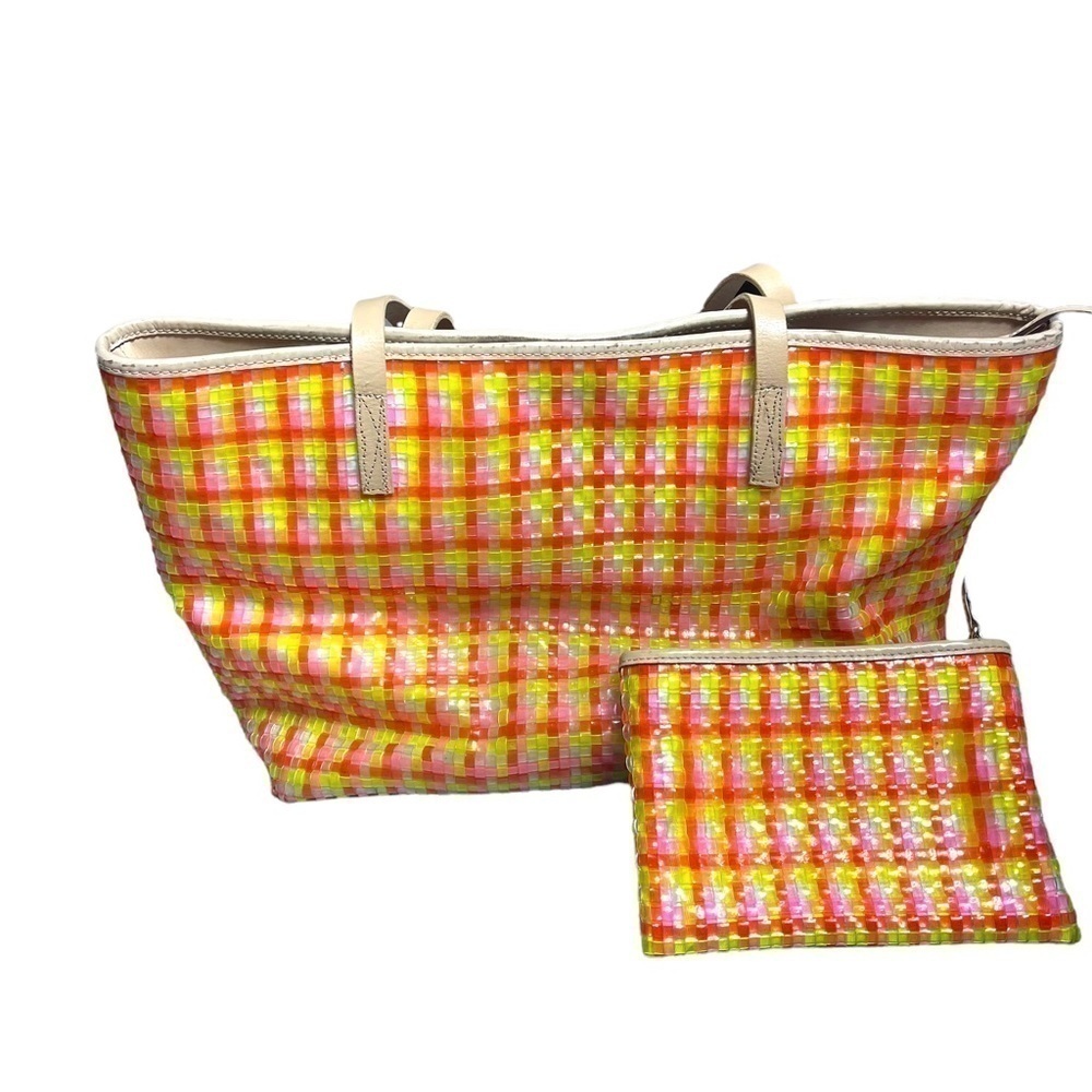 Kate Spade Jelly Grove Woven Tote Bag with Coin Pouch - Picture 10 of 11